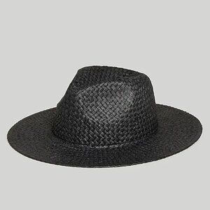 Black Woven Women's Hat